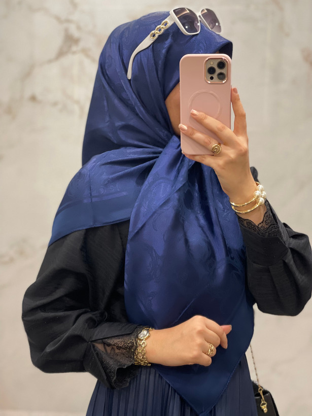 روسری ابریشم ژاکارد ترک وارداتی🇹🇷