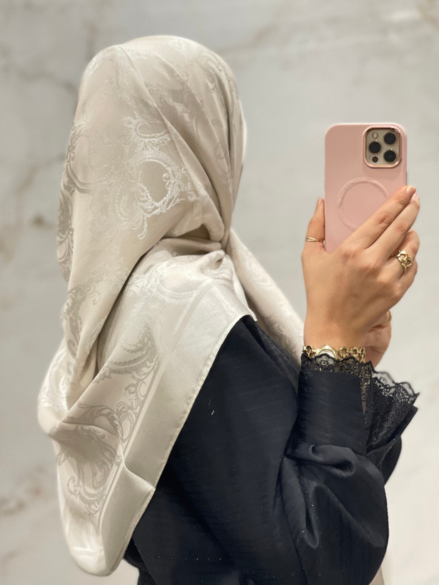 روسری ابریشم ژاکارد ترک وارداتی