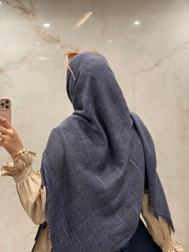 روسری نخ حصیری لمه دار وارداتی کد 100