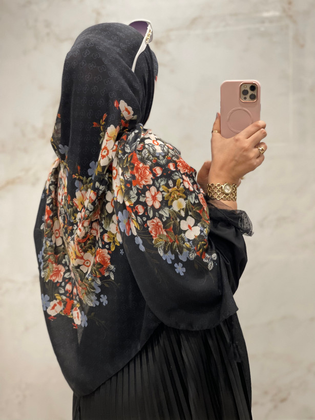 روسری نخ پنبه طرح آلیسا
