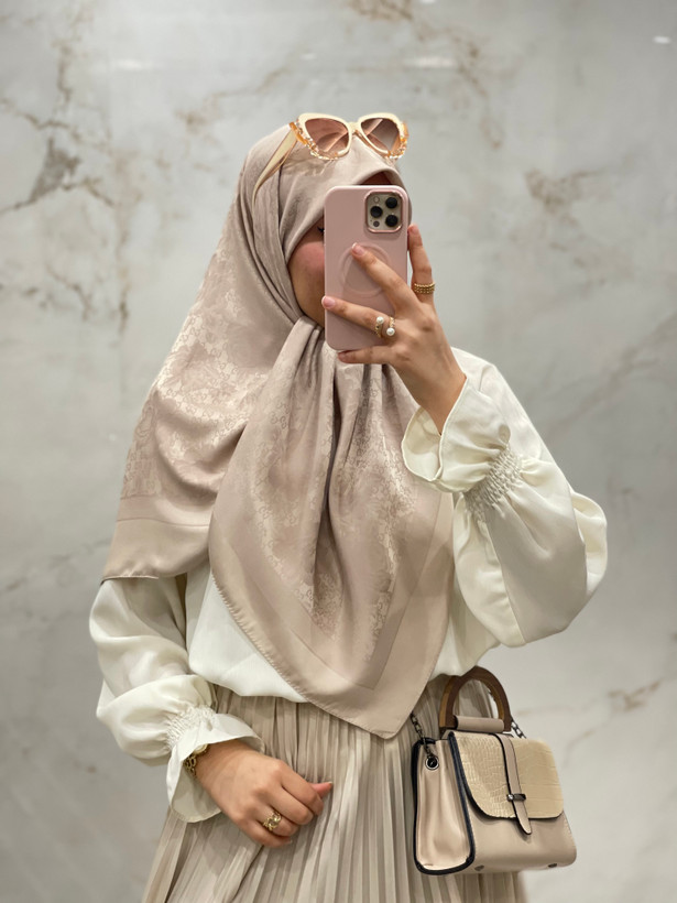 روسری ژاکارد لوکس ترک وارداتی طرح گوچی گل🇹🇷