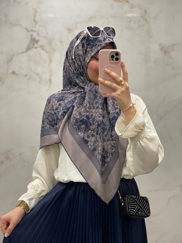 روسری ژاکارد لوکس ترک وارداتی طرح گوچی گل🇹🇷