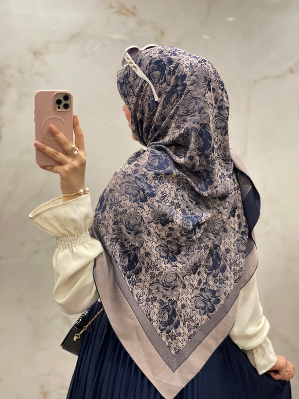 روسری ژاکارد لوکس ترک وارداتی طرح گوچی گل🇹🇷
