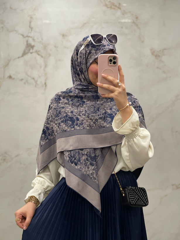 روسری ژاکارد لوکس ترک وارداتی طرح گوچی گل🇹🇷