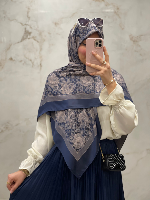 روسری ژاکارد لوکس ترک وارداتی طرح گوچی گل🇹🇷