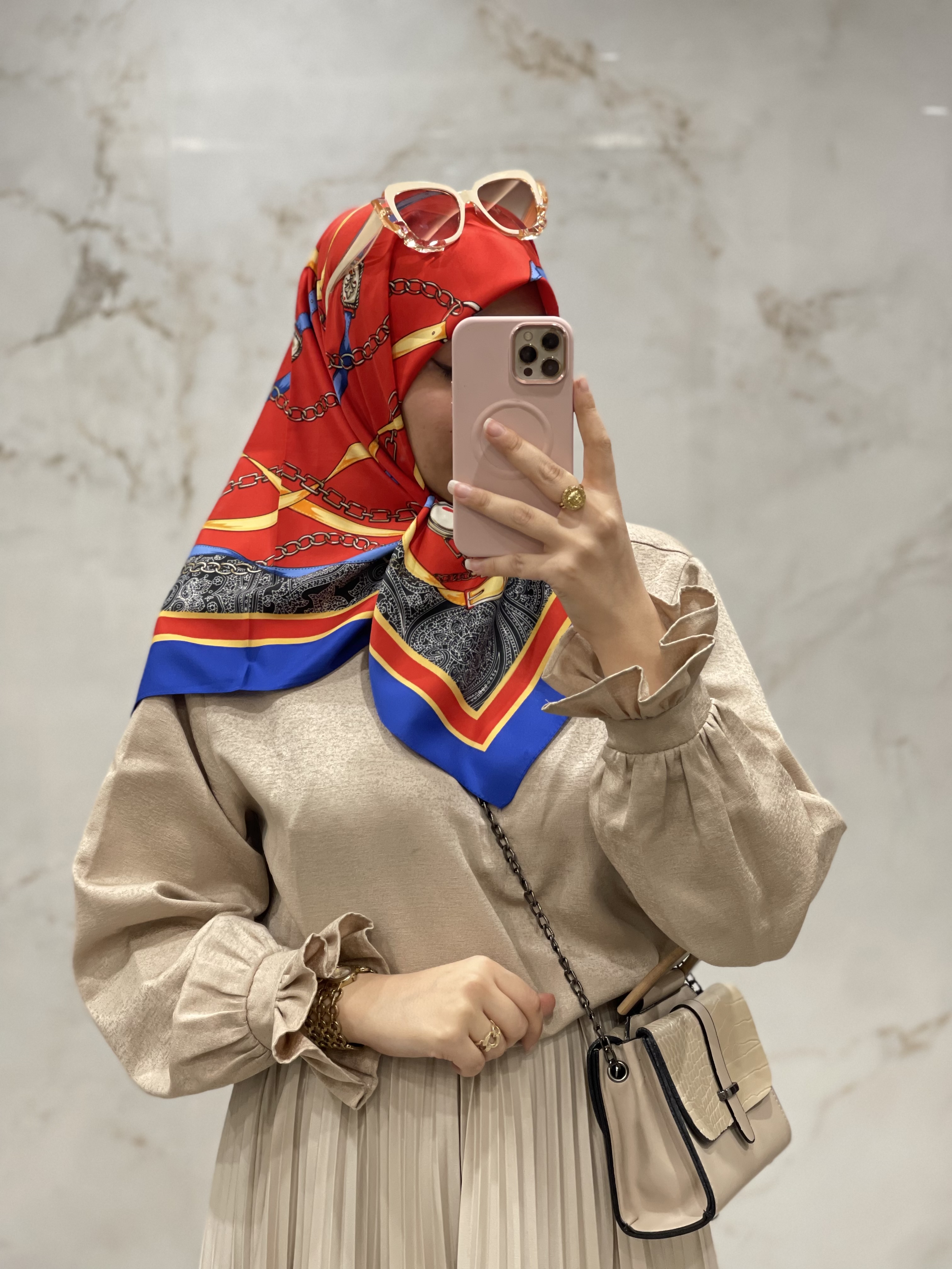 روسری ابریشم کجراه لوکس وارداتی