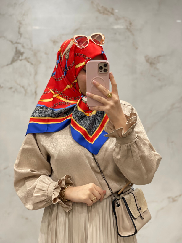 روسری ابریشم کجراه لوکس وارداتی