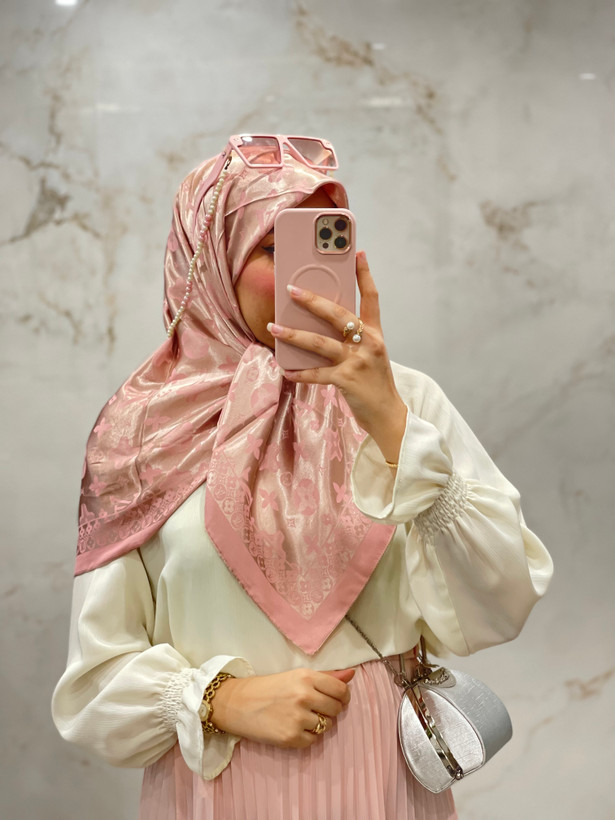 روسری ابریشم ژاکارد ترک وارداتی🇹🇷