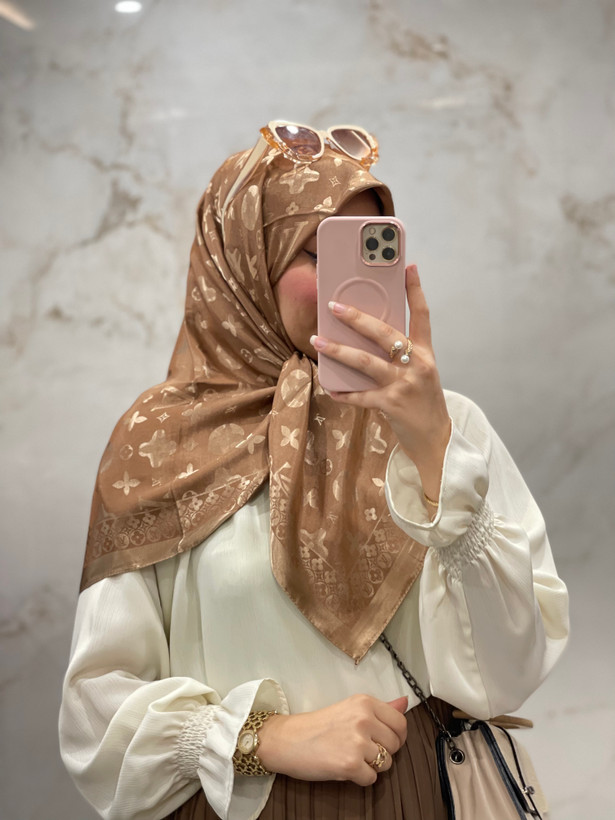 روسری ابریشم ژاکارد ترک وارداتی🇹🇷