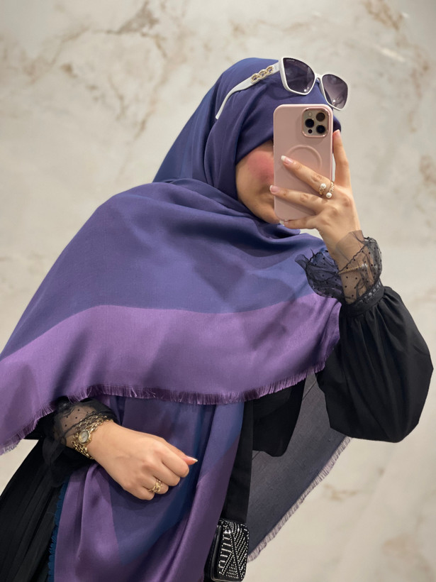 روسری نخ ابریشم بامبو دو رو