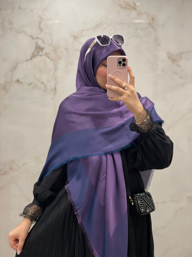 روسری نخ ابریشم بامبو دو رو