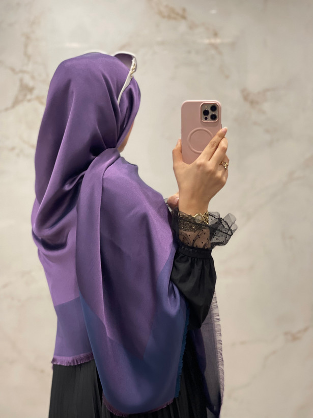 روسری نخ ابریشم بامبو دو رو