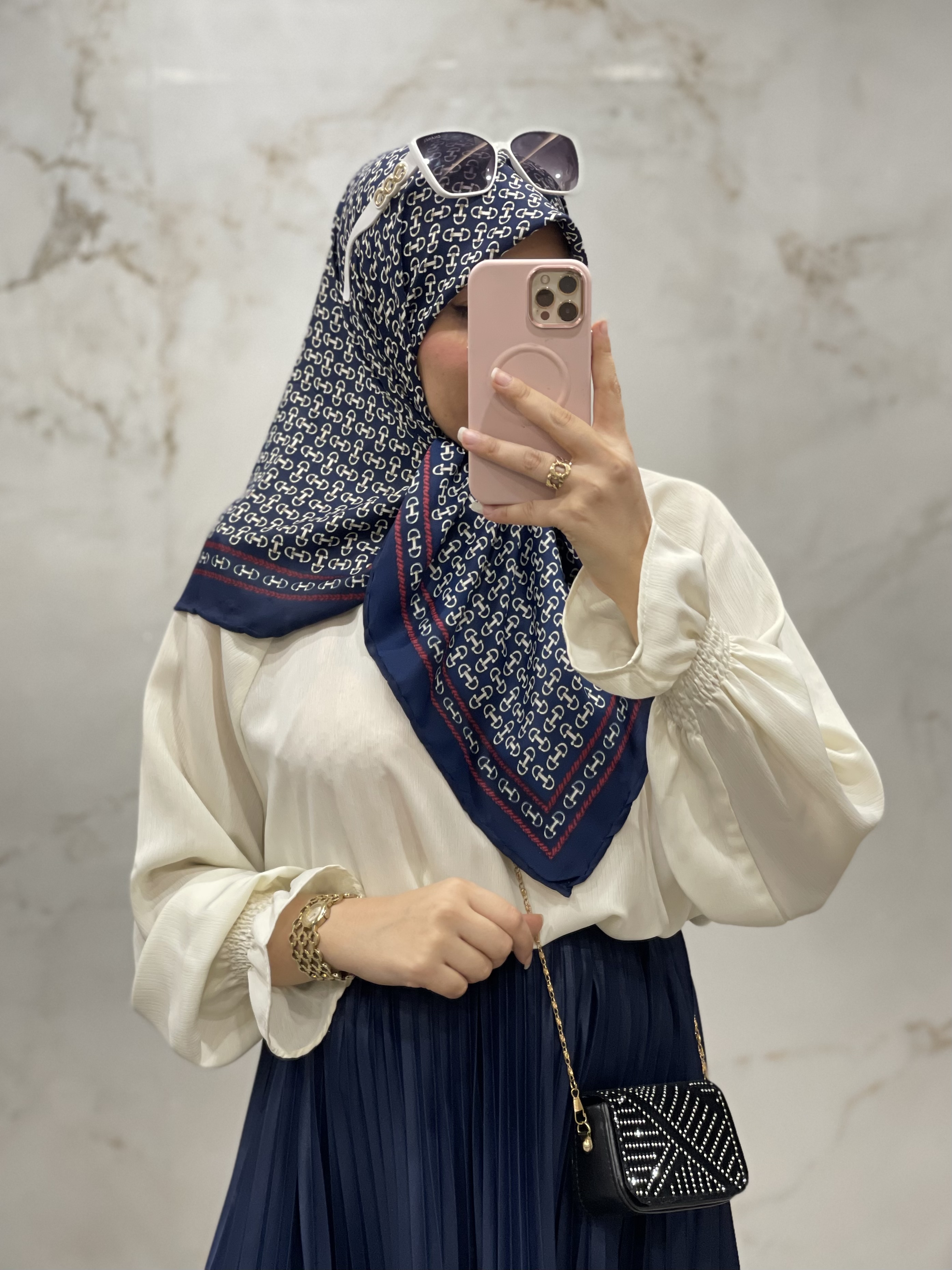 روسری ابریشم کجراه لوکس مجلسی