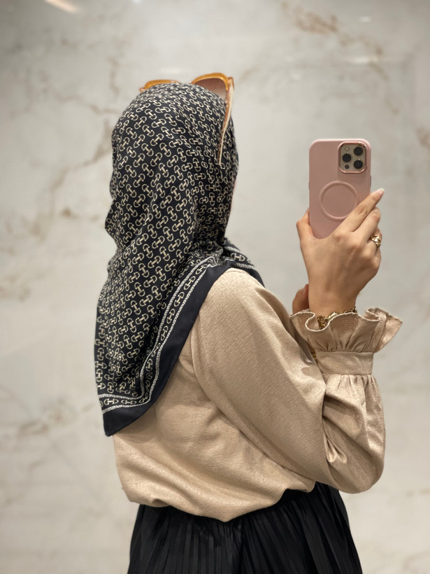 روسری ابریشم کجراه وارداتی کد ۴