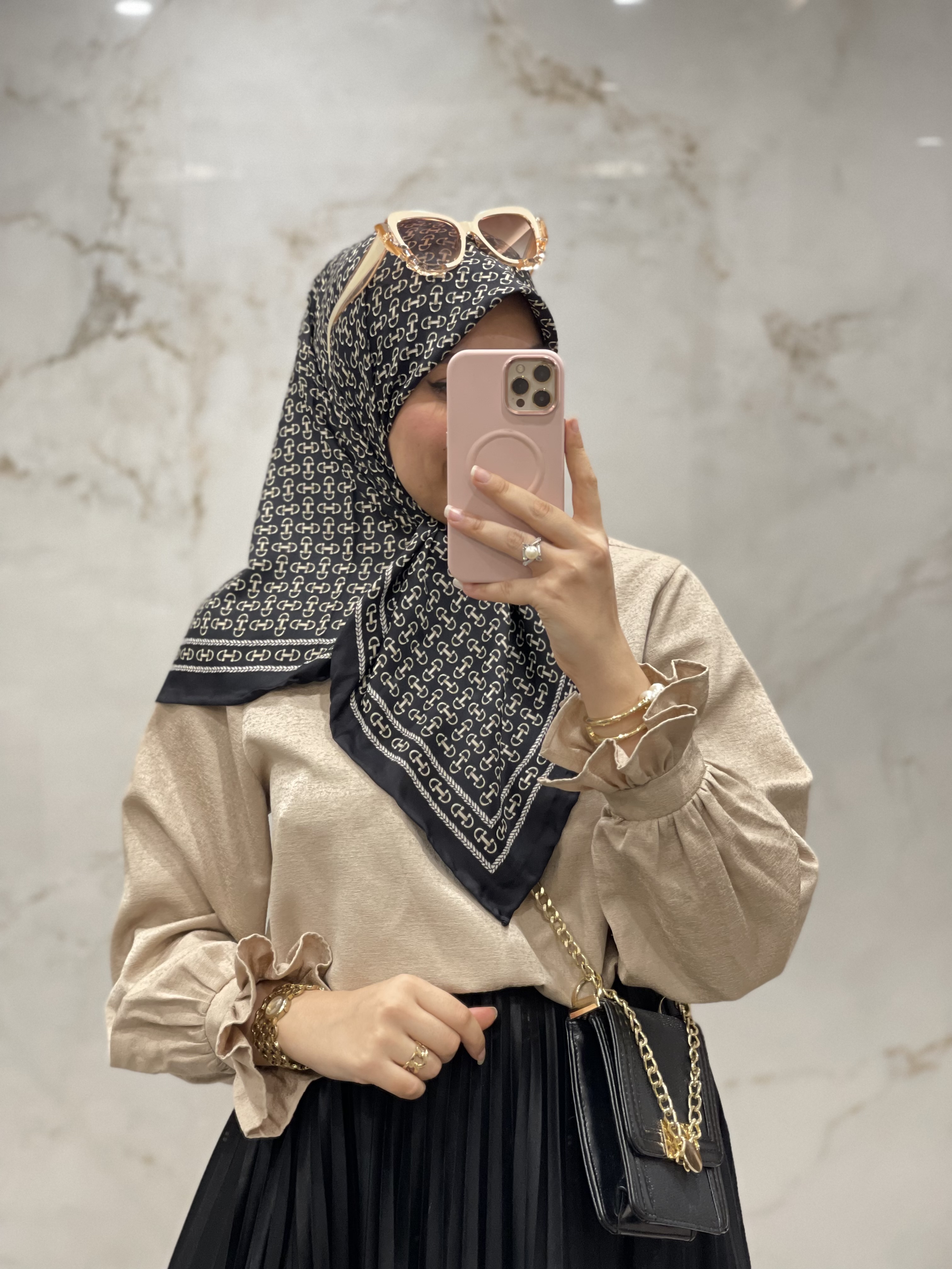 روسری ابریشم کجراه وارداتی کد ۴