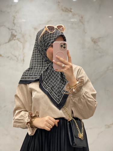 روسری ابریشم کجراه وارداتی کد ۴