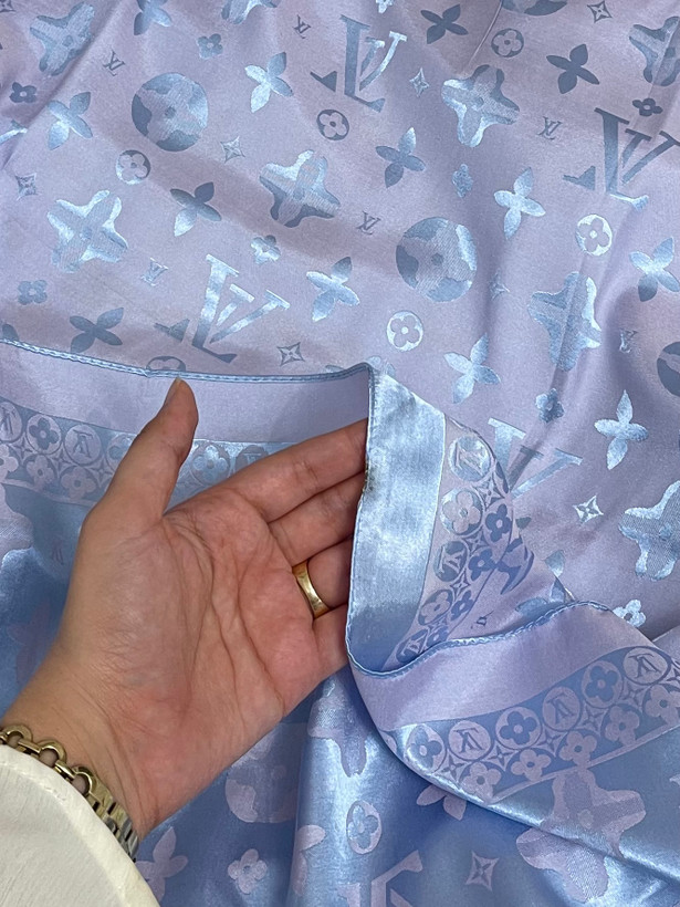 روسری ابریشم ژاکارد ترک وارداتی دو رو🇹🇷