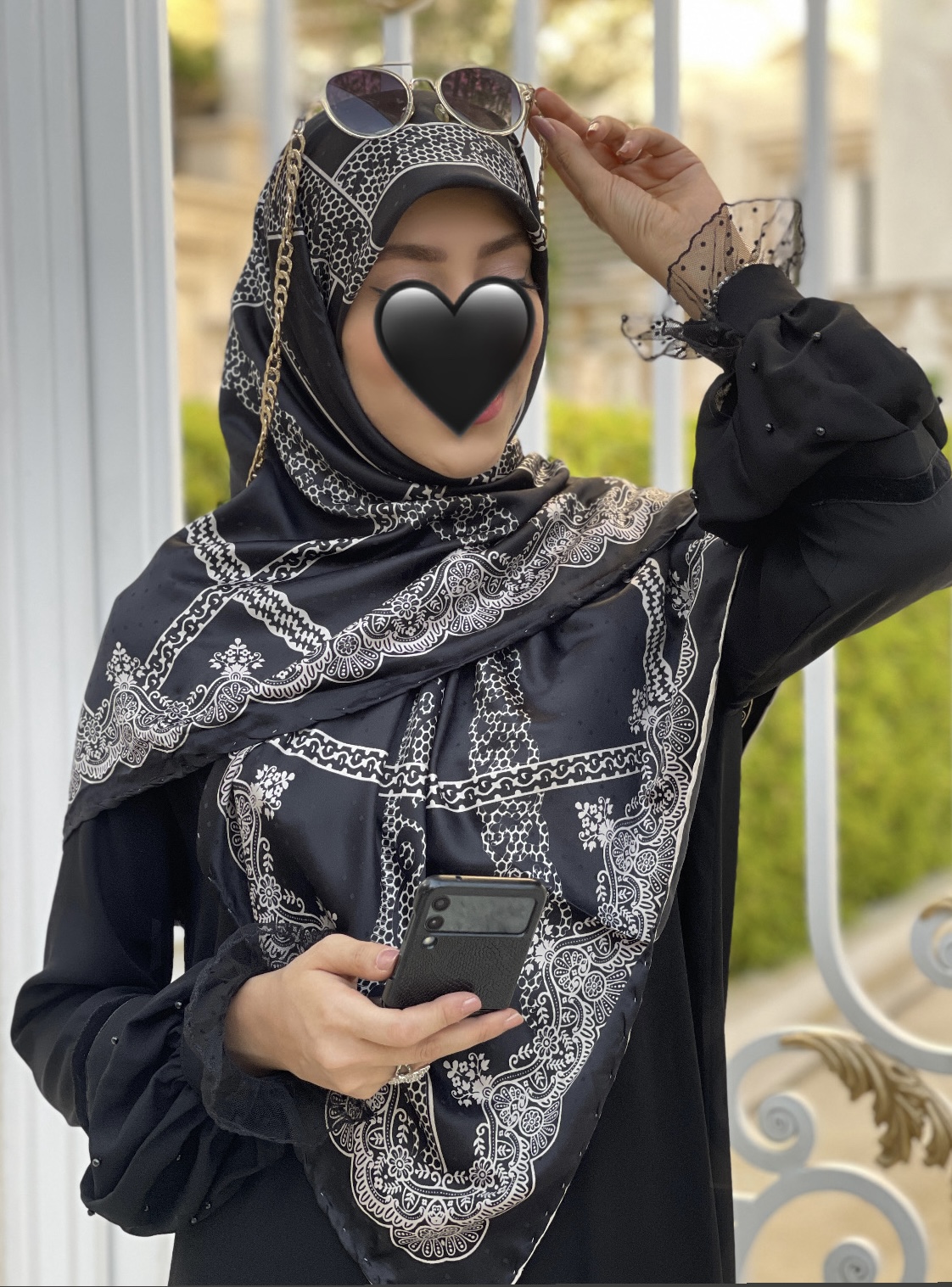 روسری ابریشم طرح دانتل برند شنل
